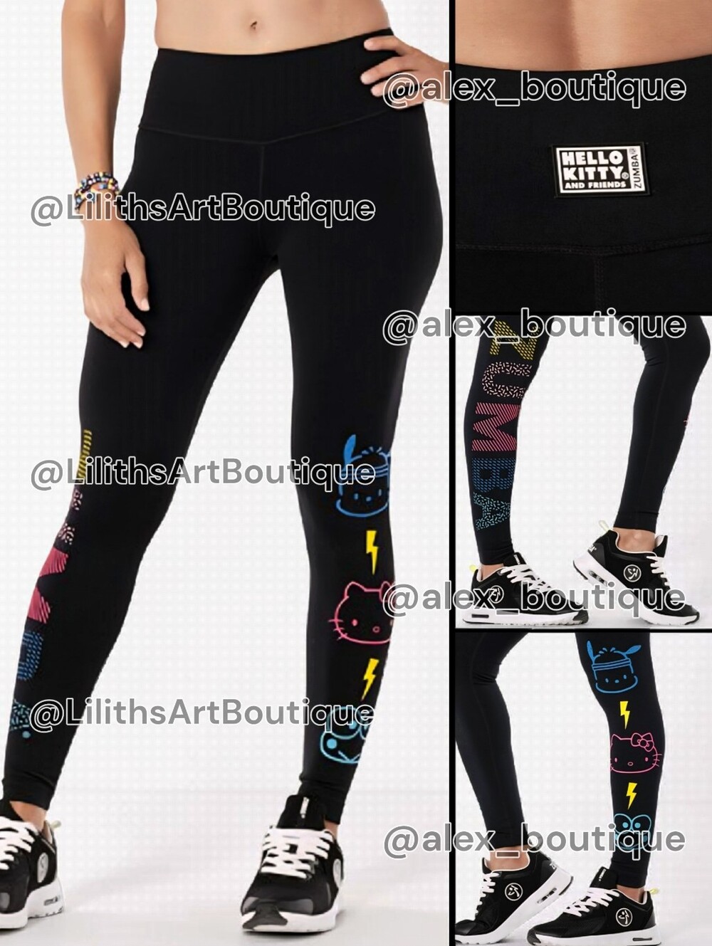 Zumba × Hello Kitty & Friends Leggings Bold Black Size S (E087)